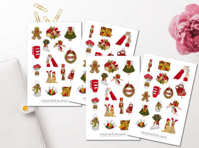 Mädchen Weihnachten Sticker Set